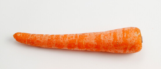fresh carrots on a plate isolated in white background.  healthy food for kids and vegan. fresh vegetables for cooking.