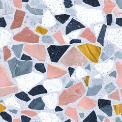 terrazzo floor old texture or polished stone for background