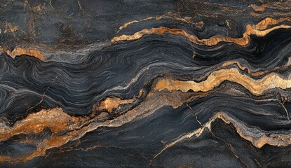 Obraz premium Dark, rich, swirling marble
