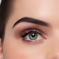 Obraz premium Womans Eye with Makeup Closeup.