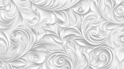 White Floral Emboss Pattern