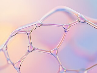Iridescent soap film forming a complex, interconnected network