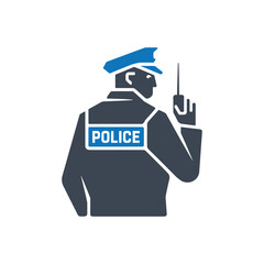 Police Officer Communication Icon
