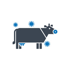 Bovine Disease Transmission Icon