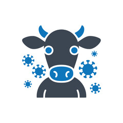 Cow Disease Transmission Icon