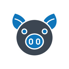 Porcine Animal Face Icon