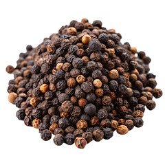 black pepper on white background