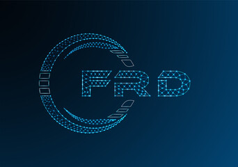 FRD low poly letter logo vector design. FRD lower poly logo design. Low poly logo.