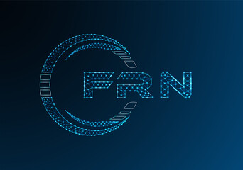 FRN low poly letter logo vector design. FRN lower poly logo design. Low poly logo.