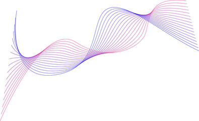 Fototapeta premium abstract wavy curve lines transparent background