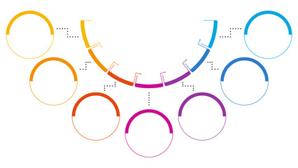 Infographic with 7 steps, process or options.