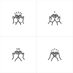 High Five Teamwork & Celebration icon set
