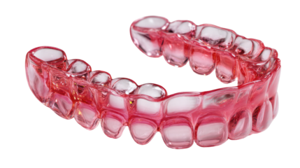 Invisalign Retainer: A close-up shot of an Invisalign retainer showcases its sleek, transparent design and ability to correct smiles, capturing the essence of modern dental care and a confident.