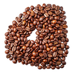 Fototapeta premium coffee beans isolated on white background