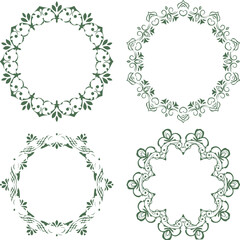 Beautiful flower art and mandala vector design