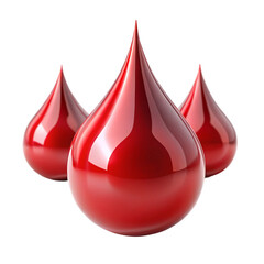 Obraz premium red drop of blood isolated