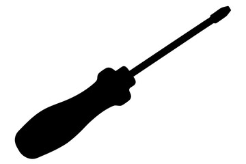 silhouette of a screwdriver