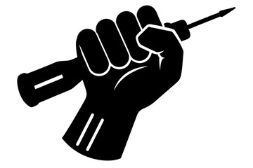 hand with black glove