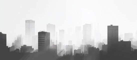 Fototapeta premium Foggy City Skyline