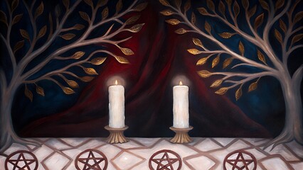 christmas decoration on the wall