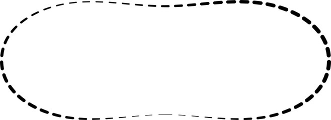 Circle shape dashed line. Geometric element