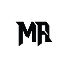 Fototapeta premium MA monogram logo design letter text name symbol monochrome logotype alphabet character simple logo
