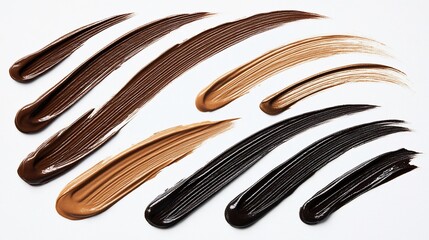 Cosmetic swatches of various shades