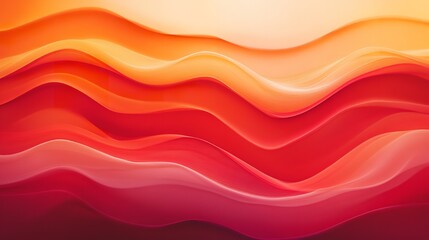 Obraz premium Warm Hues Abstract Waves Vibrant Red Orange Yellow Gradient Design Art