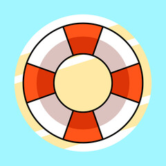 Obraz premium life buoy vector illustration