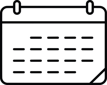 Editable Monthly Calendar Vector Illustration  Clean Design for Organization