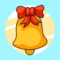 vector illustration of a christmas bell