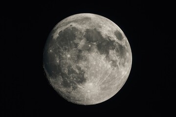 Luminous celestial moon photograph.