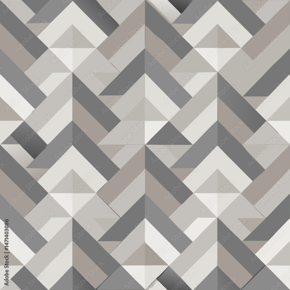 Poster luxurious overlapping minimalistic seamless vector pattern in gray tones