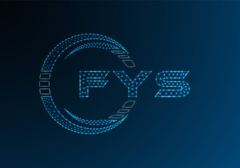 FYS low poly letter logo vector design. FYS lower poly logo design.