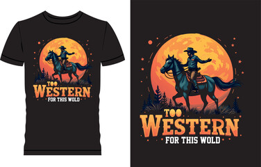 Western Cowboy T Shirt Design