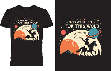 Western Cowboy T Shirt Design
