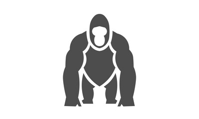 Strong Gorilla Logo – Minimalist Mascot for Gym or Sports Brand