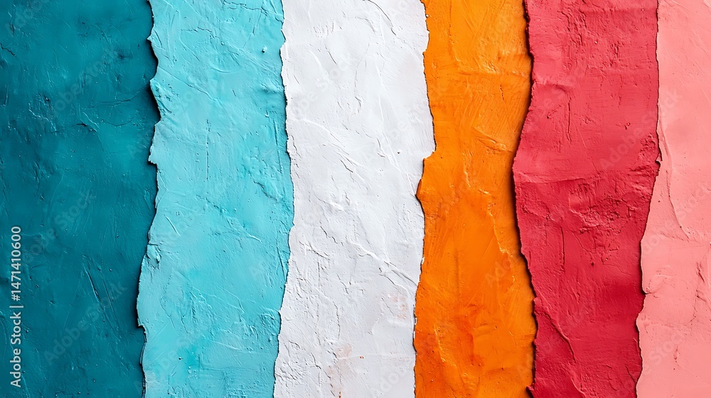Poster iridescent abstract texture with gentle blur and vertical color stripes