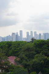 views of the Jakarta City skyscrapers