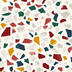 Seamless Terrazzo texture. Polished concrete floor and wall pattern. Color surface marble and granite stone, material for decoration