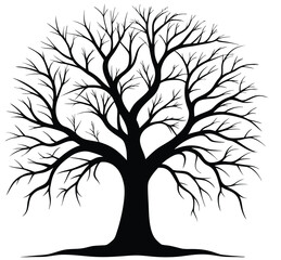dead tree silhouette vector illustration