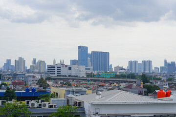 views of the Jakarta City skyscrapers