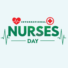 Happy International Nurses Day Vector Template Design