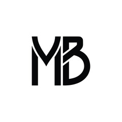 MB monogram logo design letter text name symbol monochrome logotype alphabet character simple logo