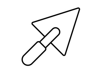 Icono negro de paleta de construcción