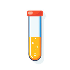 My Simple flat 2D illustration of a test tube isolated on a transparent background, vector, flat design, animation design, simple flat 2D icon, clipart
