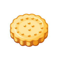 My Simple flat 2D illustration of a shortbread biscuit isolated on a transparent background, vector, flat design, animation design, simple flat 2D icon, clipart