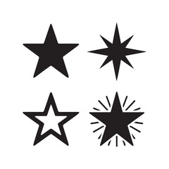 christmas star silhouette vector festive icon