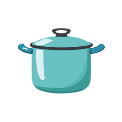 My Simple flat 2D illustration of stockpot isolated on a transparent background, vector, flat design, animation design, simple flat 2D icon, clipart