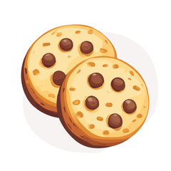 My Simple flat 2D illustration of sugar cookies isolated on a transparent background, vector, flat design, animation design, simple flat 2D icon, clipart